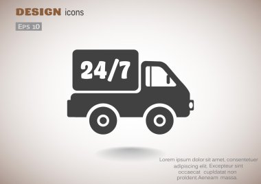 Kesintisiz sembolü ile kamyon