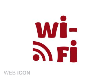 Wi-Fi yazıt dalgalar simgesiyle