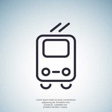 Basit tramvay web simgesi