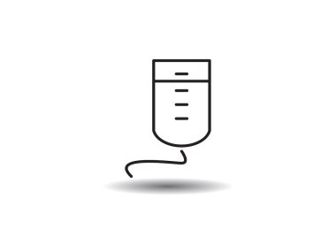 Damla sayacı basit web simgesi