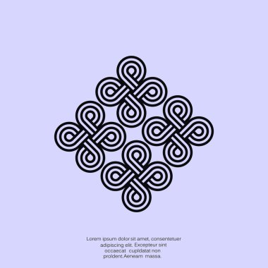 Eğrisi simetrik şekiller desen