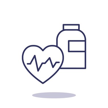 Kardiyoloji tıp basit web simgesi