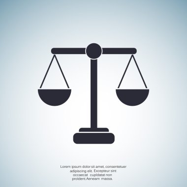 Adalet basit web simgesi ölçekleri