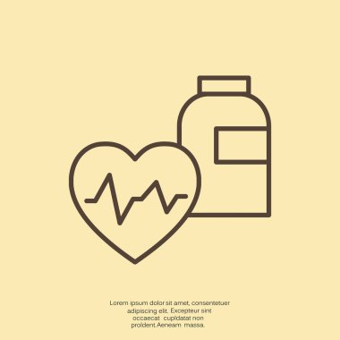 Kardiyoloji tıp basit web simgesi