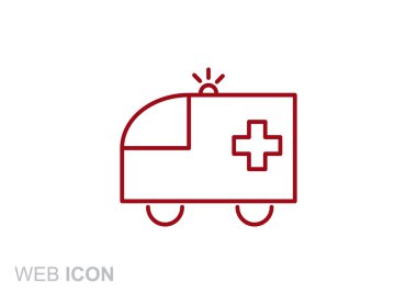 Ambulans araba web simgesi