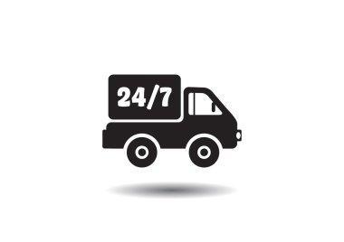 Kesintisiz sembolü ile kamyon