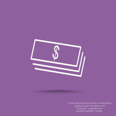 Dolar web simgesi yığını