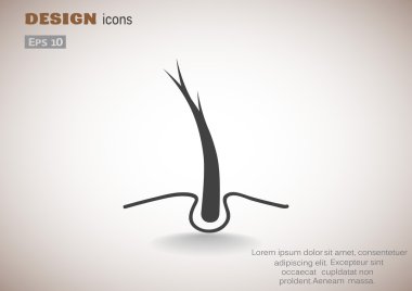 Hasarlı saçın web simgesi