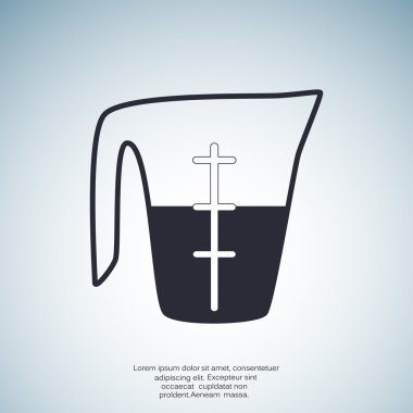 Ölçüm fincan sıvı simgesiyle