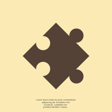 Bulmaca öğesi basit web simgesi