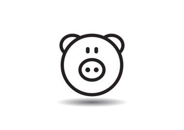 Domuz kafa basit web simgesi