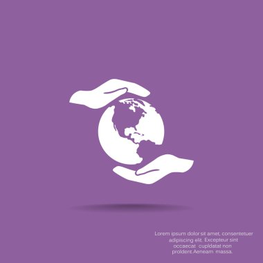 Dünya eller web simgesi