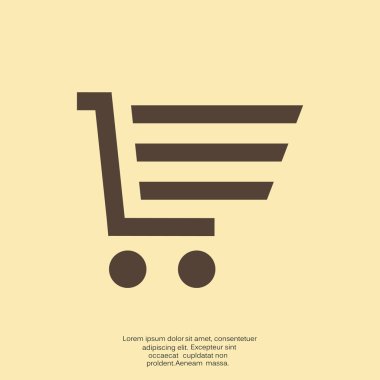 Alışveriş sepeti basit web simgesi