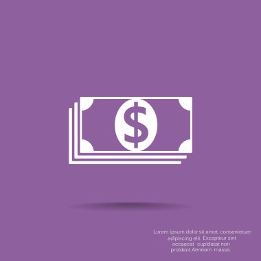 Dolar web simgesi yığını