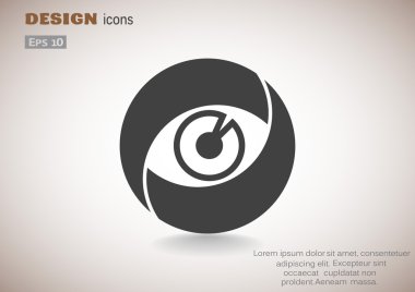 Objektif göz web simgesi