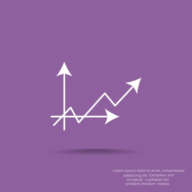 Yükselen grafik basit web simgesi