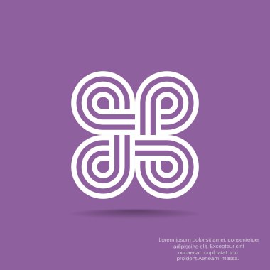 Eğrisi simetrik şekiller desen