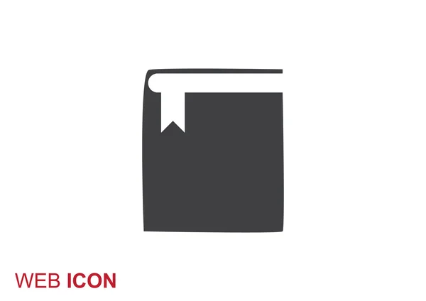 Stängd bok web icon — Stock vektor