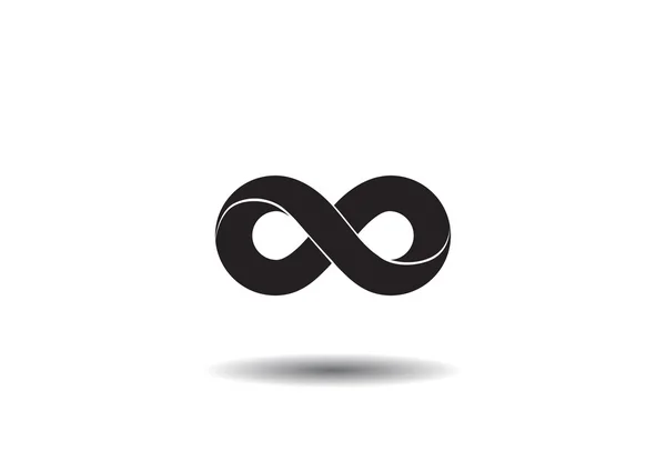 Infinito símbolo icono web, diseño de vectores — Vector de stock