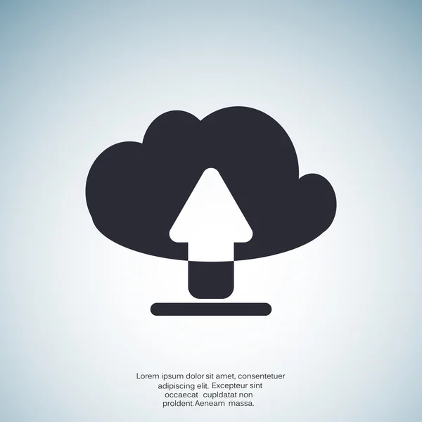 สัญลักษณ์อัปโหลดแฟ้มบนคลาวด์ — ภาพเวกเตอร์สต็อก