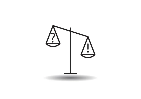 Escalas de justicia icono web simple — Vector de stock