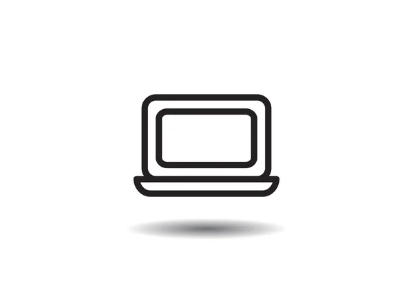 Simple laptop web icon — Stock Vector