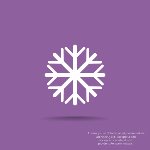 Sněhová vločka jednoduchý web ikony — Stockový vektor