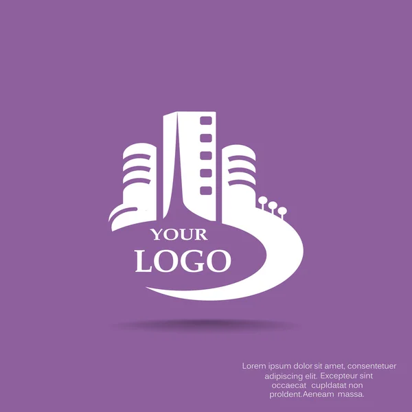 Logo edifici urbani — Vettoriale Stock