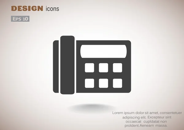 Teléfono fax icono web — Archivo Imágenes Vectoriales