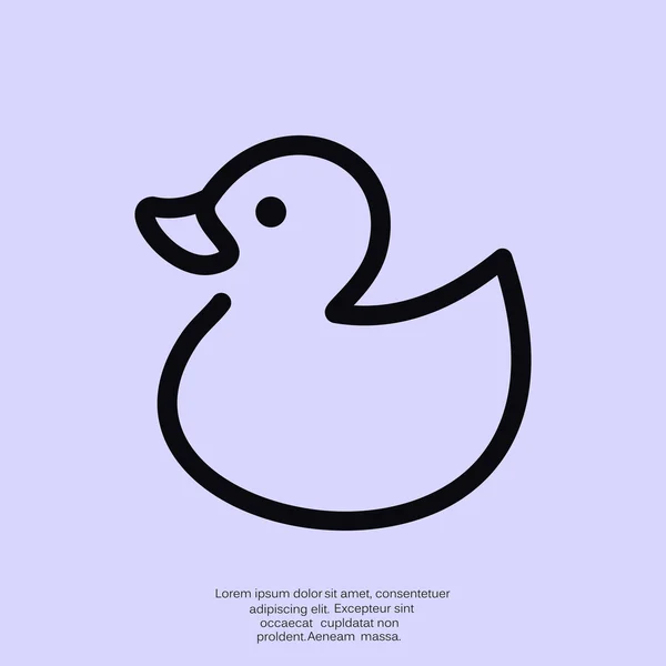 Toy duckling bosquejo icono web — Vector de stock