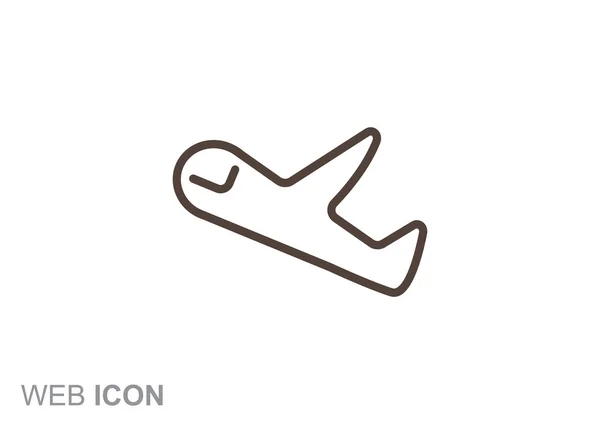 Icône web de l'avion avec airbus contour — Image vectorielle