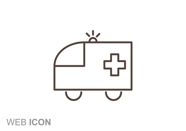 Ambulancia coche icono web — Vector de stock