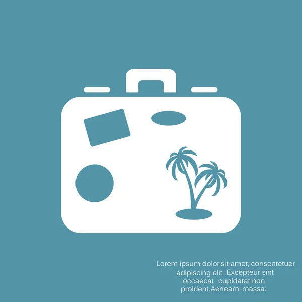 旅游行李箱简单 web 图标 — 图库矢量图片