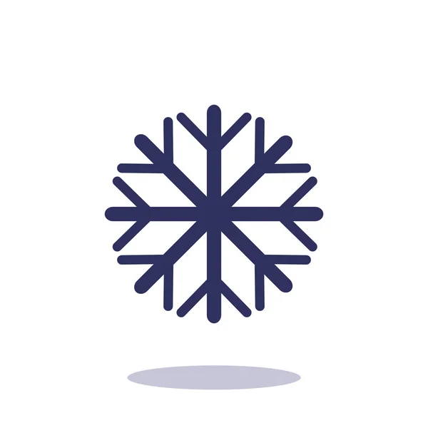 Sneeuwvlok eenvoudige web pictogram — Stockvector