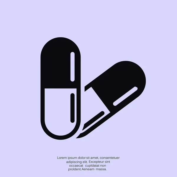 Εικονίδιο web ιατρική χάπια — Διανυσματικό Αρχείο
