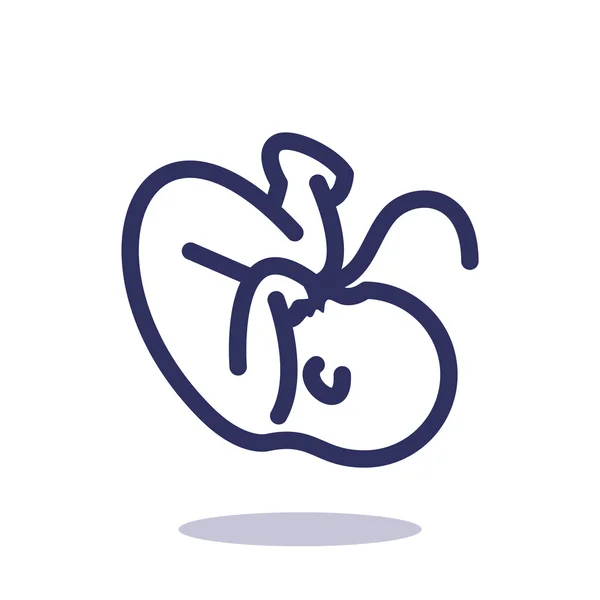 Embrión bebé con símbolo umbilical — Archivo Imágenes Vectoriales