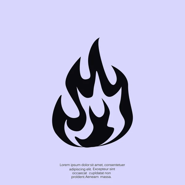 Fire flames spindelväv ikonen — Stock vektor