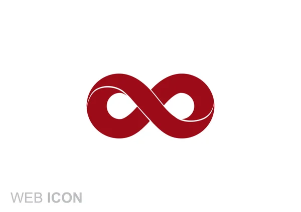 Infinito símbolo icono web, diseño de vectores — Archivo Imágenes Vectoriales