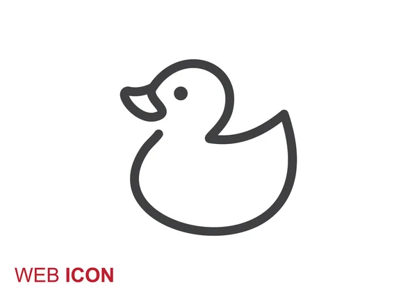 Toy duckling bosquejo icono web — Vector de stock