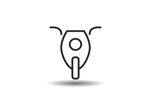 Enkla motorcykel spindelväv ikonen — Stock vektor