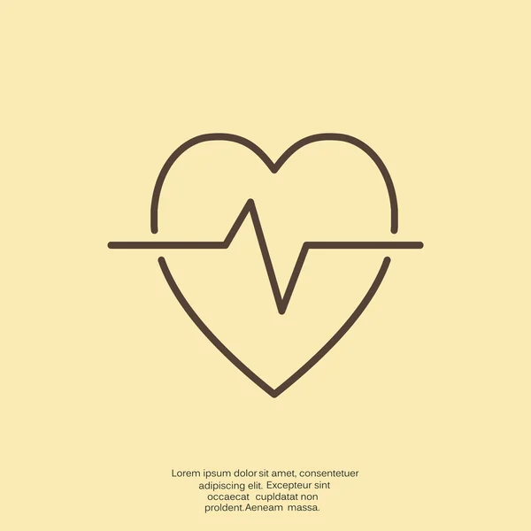 Symbole cardiologie icône simple — Image vectorielle