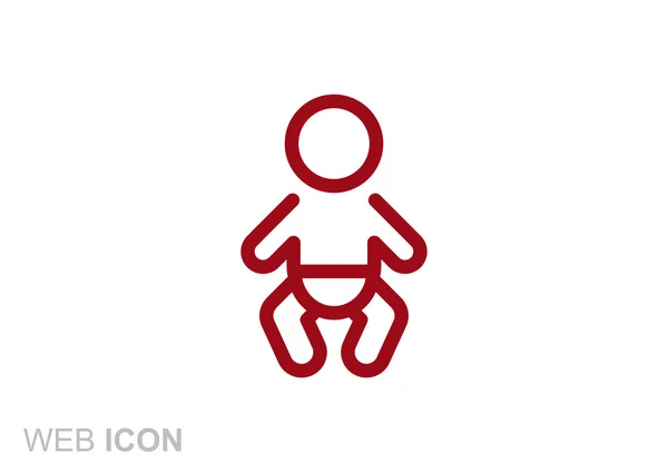Icona simbolo del bambino — Vettoriale Stock