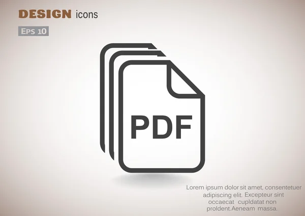 Archivos PDF icono web simple — Archivo Imágenes Vectoriales