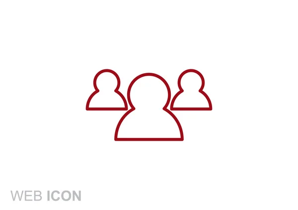 Grupo de personas icono web simple — Vector de stock