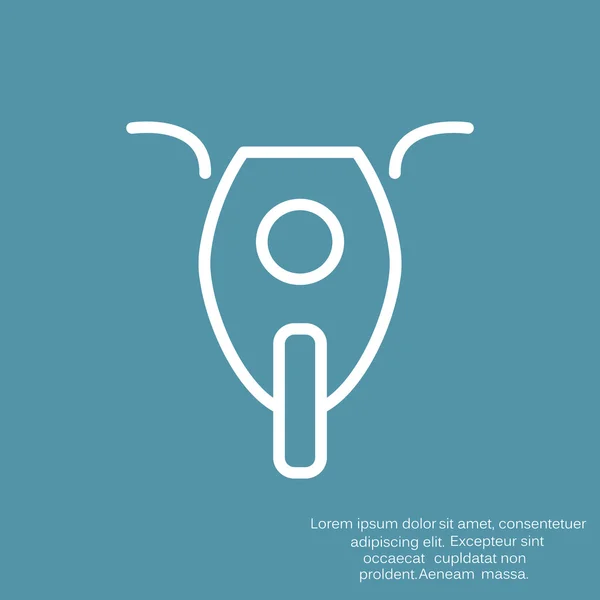 Basit motosiklet web simgesi — Stok Vektör