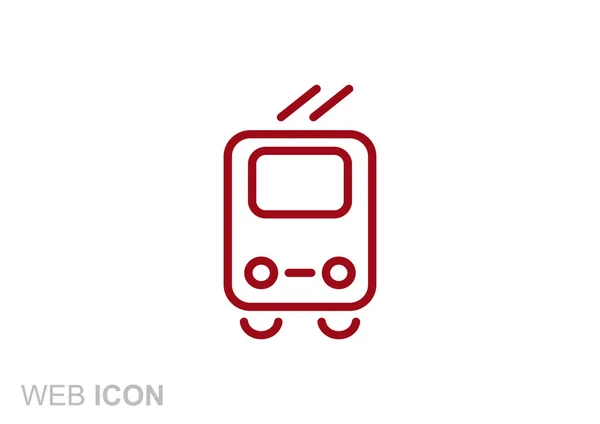 Icône web tram simple — Image vectorielle