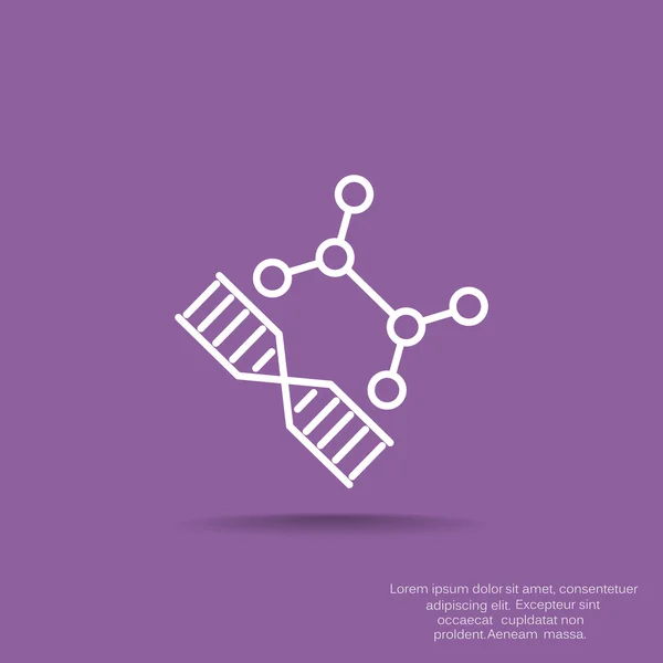 Icono web compuesto molecular — Vector de stock