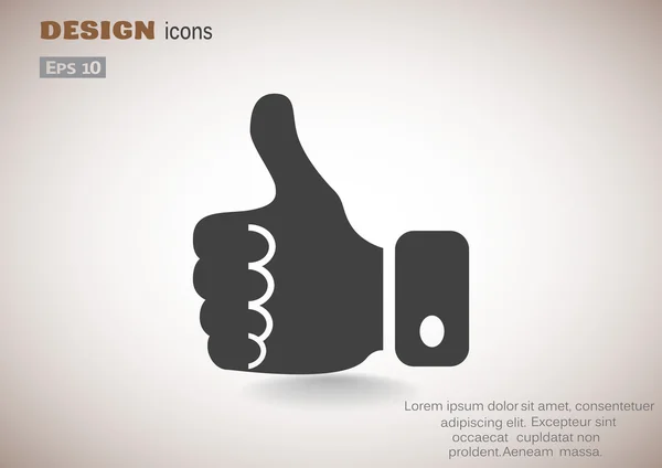 Pulgar encima del icono web — Archivo Imágenes Vectoriales