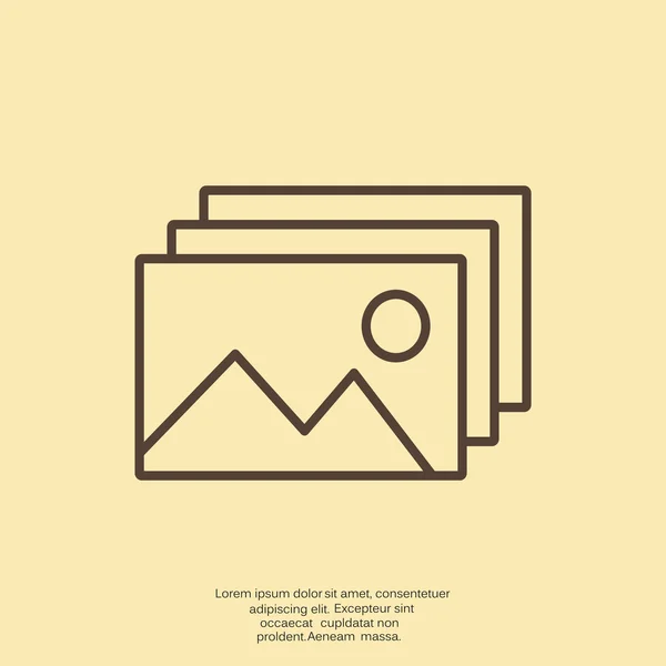 Imagen del paisaje icono web — Vector de stock