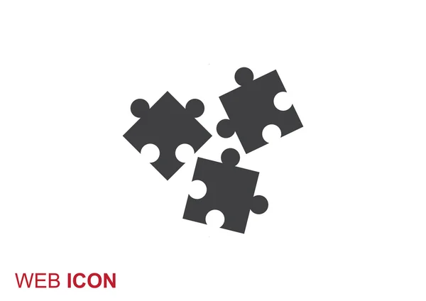 Elementos del rompecabezas icono web simple, esquema ilustración vectorial — Vector de stock
